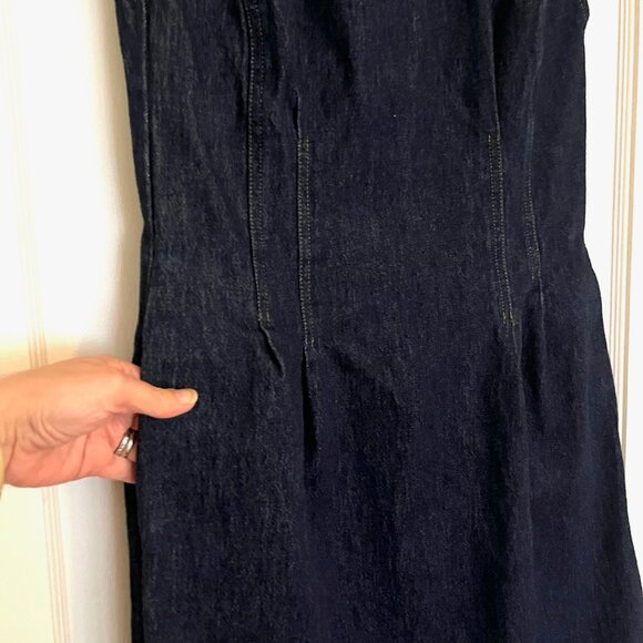 Banana Republic Lina Italian Denim Midi Dress | Size 4 - Picture 5 of 11